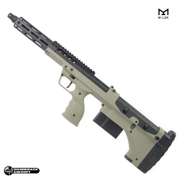 SILVERBACK SRS A2/M2 "16inç Namlu" Desert Tech Lisanslı COVERT Airsoft Sniper Tüfek - Yeşil