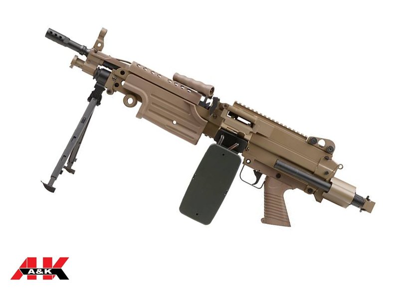 A&K FN Licensed M249 Para Hafif Makinalı AEG Airsoft Tüfek - TAN