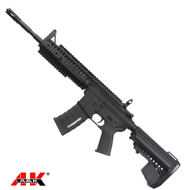 AK 13.5" VLTOR Style CASV M4 Carbine AEG Airsoft Tüfek - Siyah