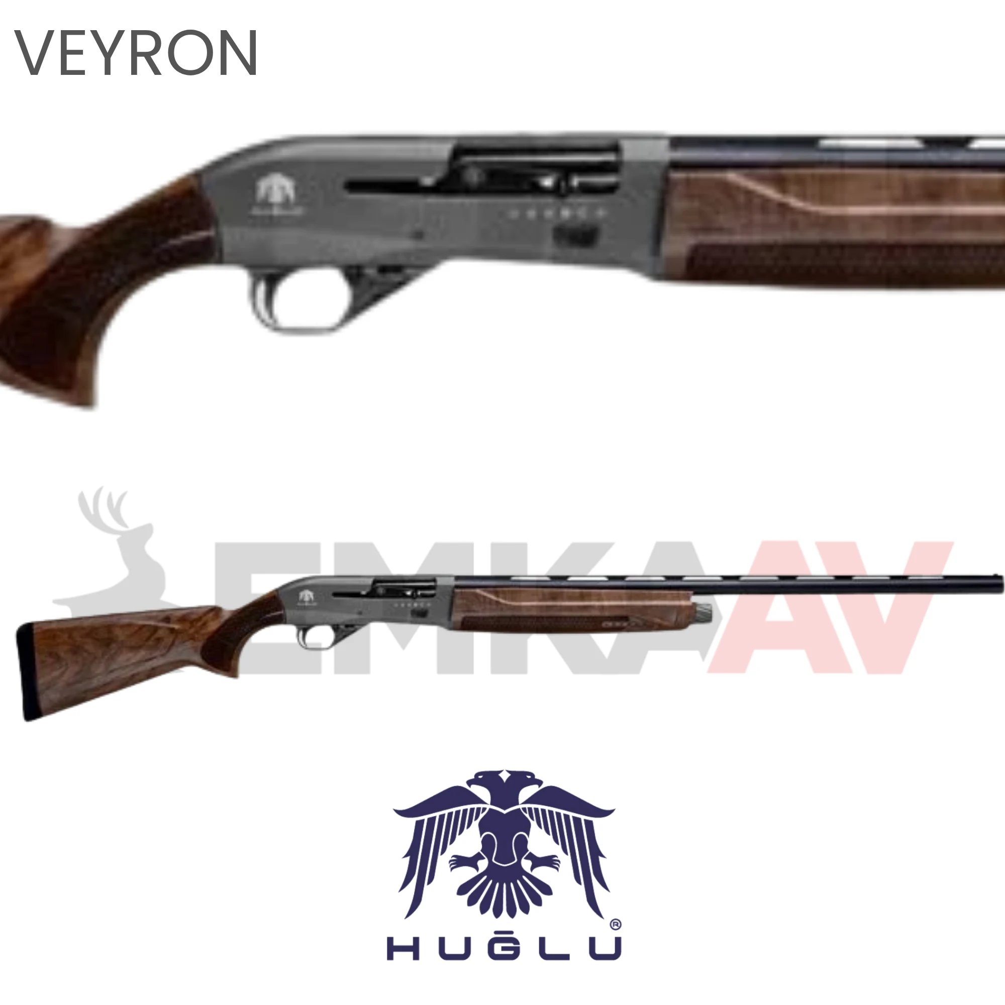 Huğlu Veyron Gri Yarı Otomatik Av Tüfeği