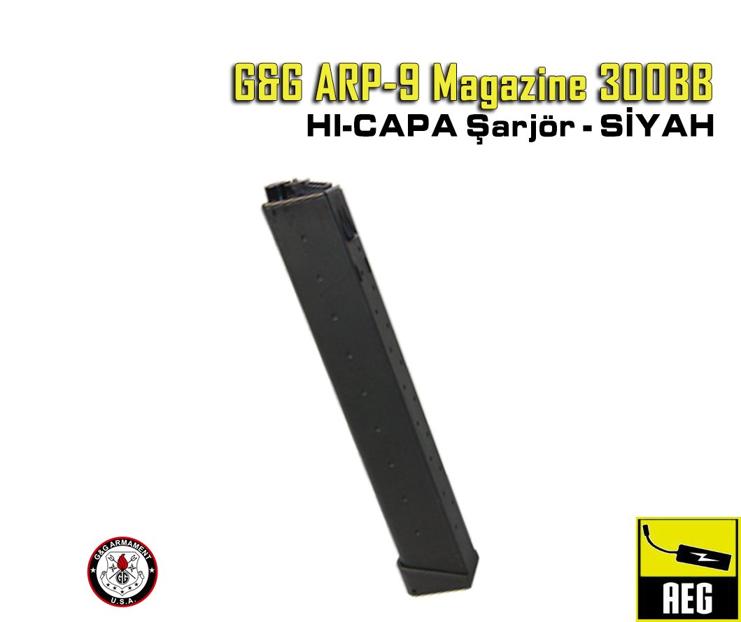 GG ARP 9 Şarjörü 300BB  Siyah
