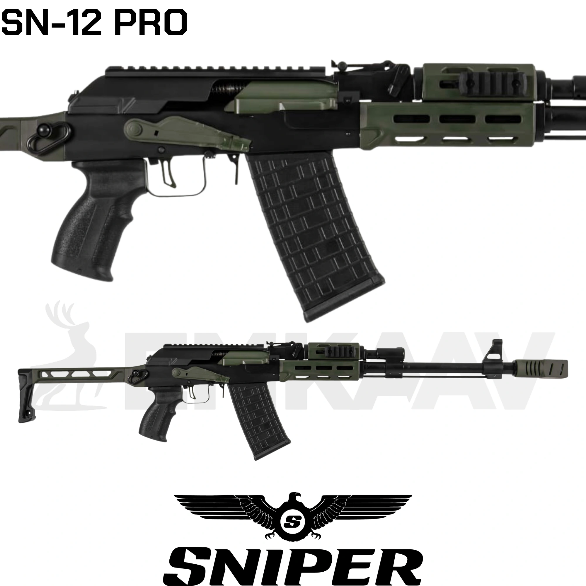 Sniper SN-12 Pro Haki Şarjörlü Av Tüfeği