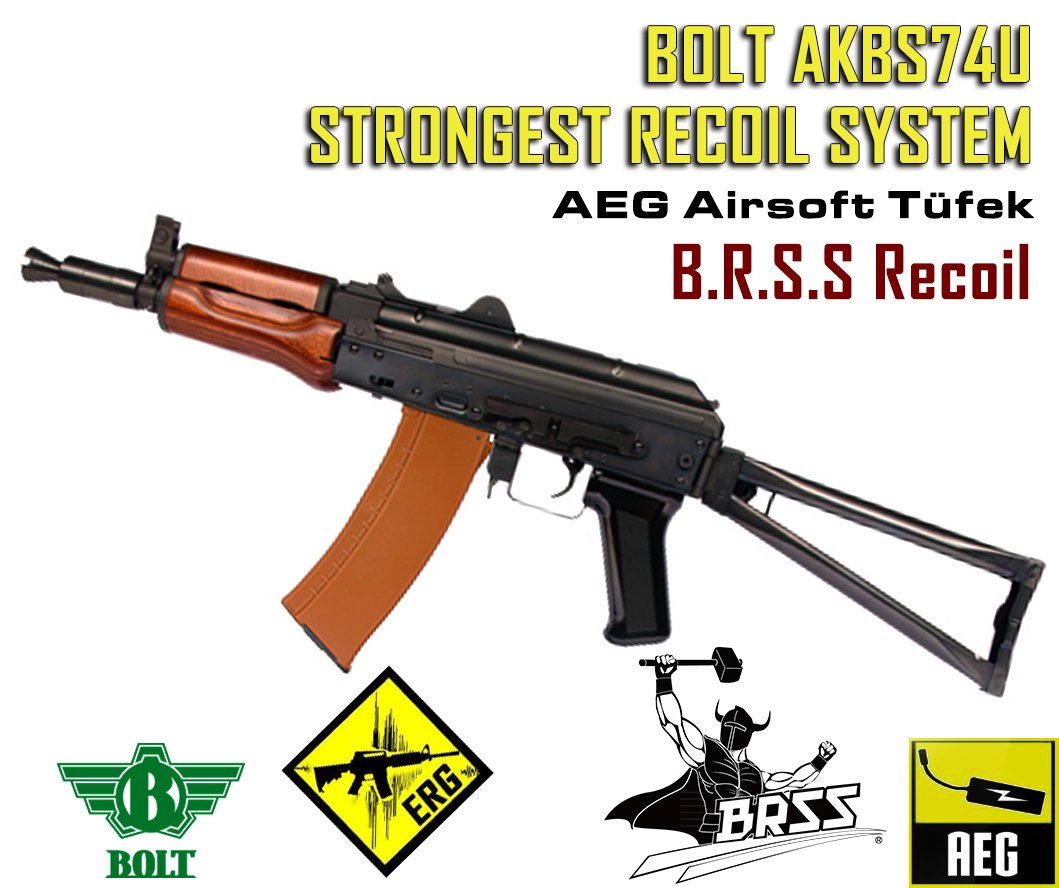 AKS74U Strongest Recoil System BRSS AEG Airsoft Tüfek