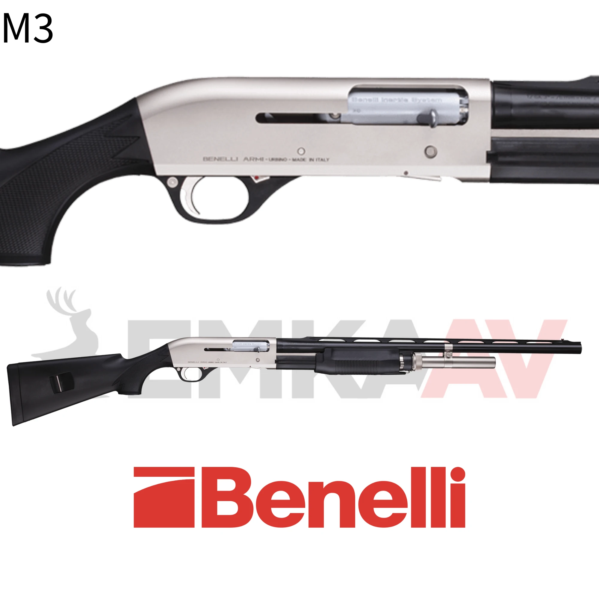 Benelli M3 Kromo Pompalı/Yarı Otomatik Av Tüfeği