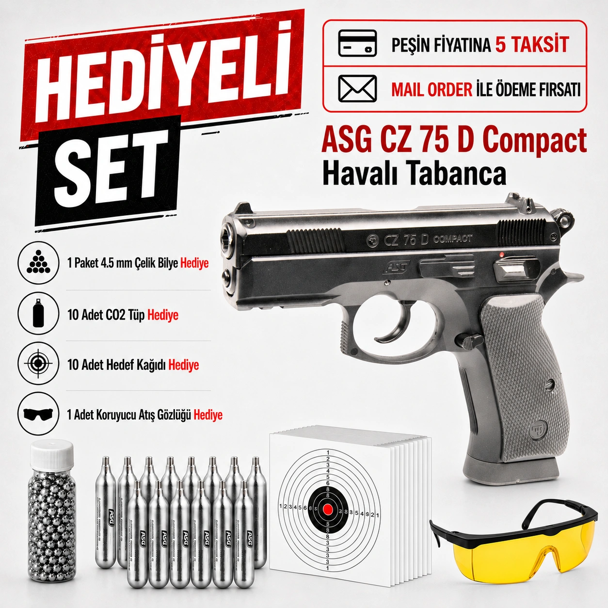 Asg Cz 75 D Compact Havalı Tabanca 16086