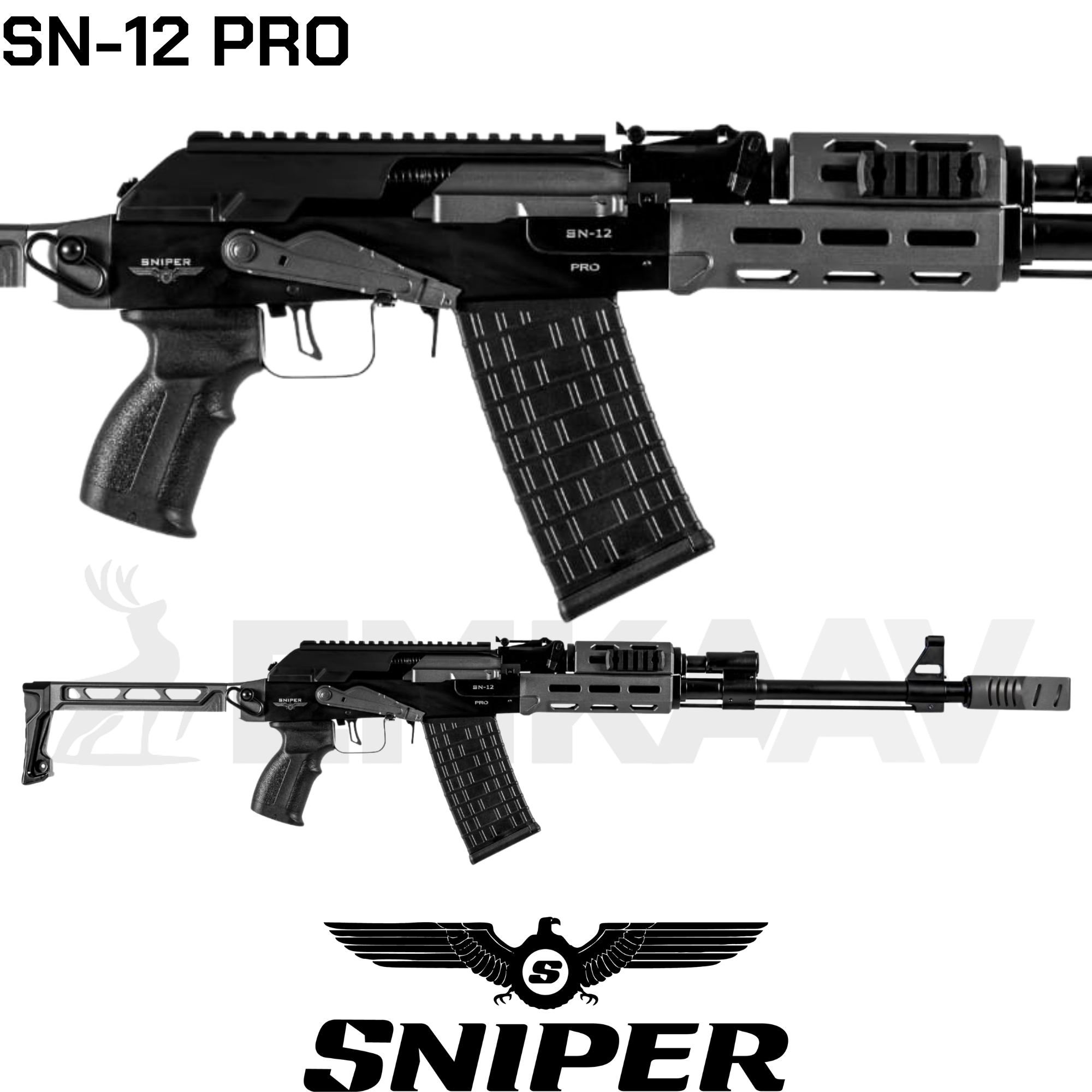 Sniper SN-12 Pro Gri Şarjörlü Av Tüfeği