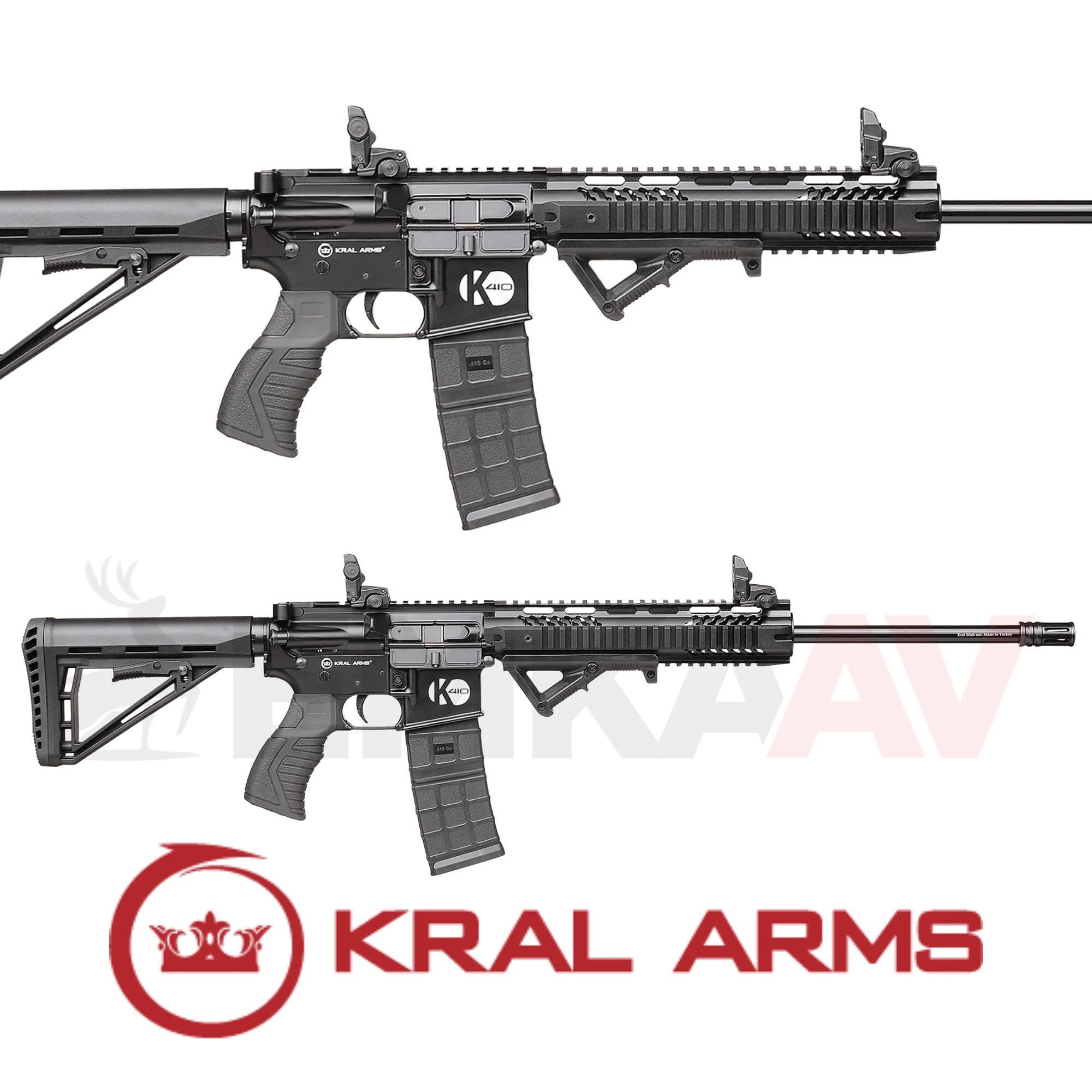 Kral Arms K410 Taktikal Siyah Şarjörlü Av Tüfeği