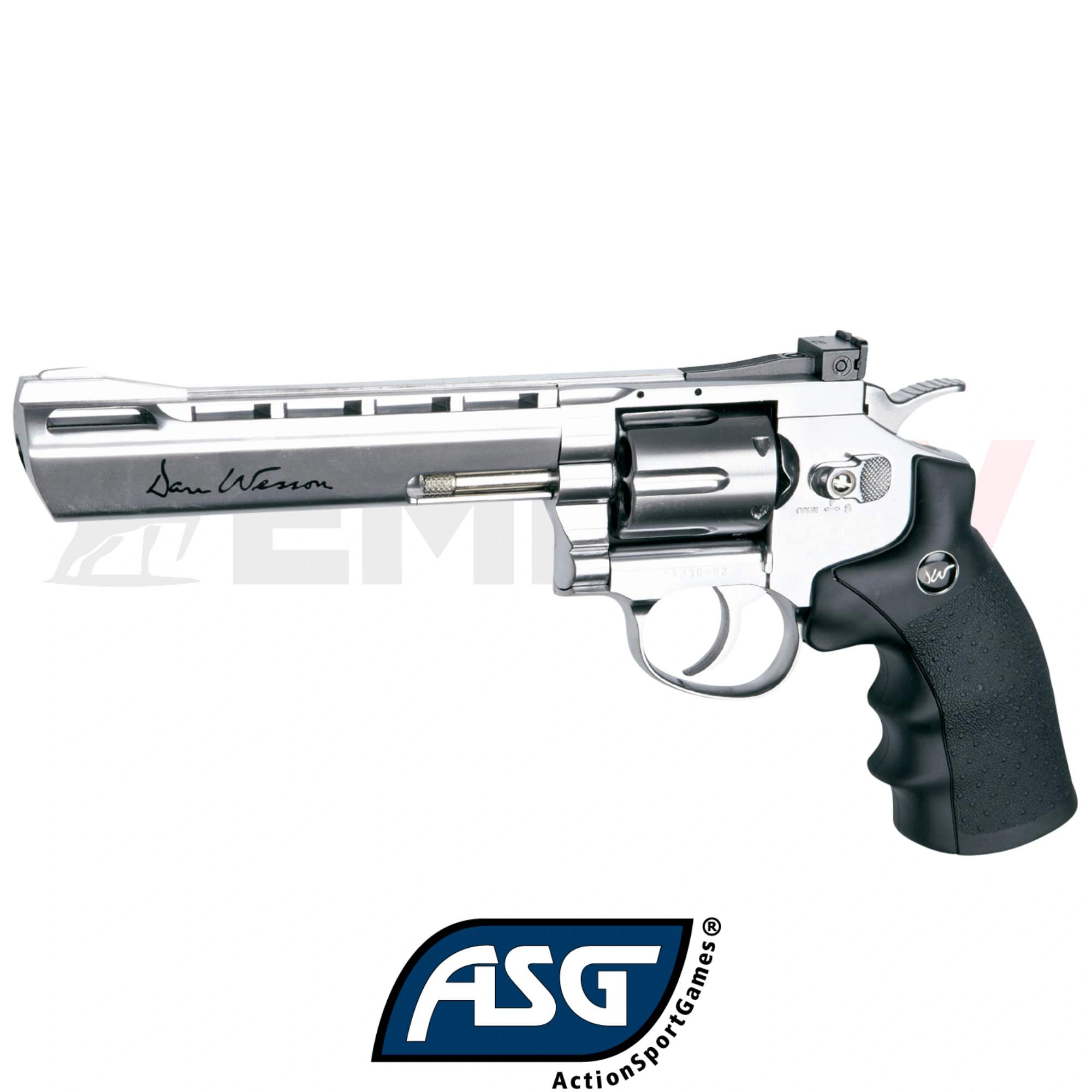 ASG Dan Wesson 6 İnç Revolver Parlak Krom Toplu Havalı Tabanca 16559