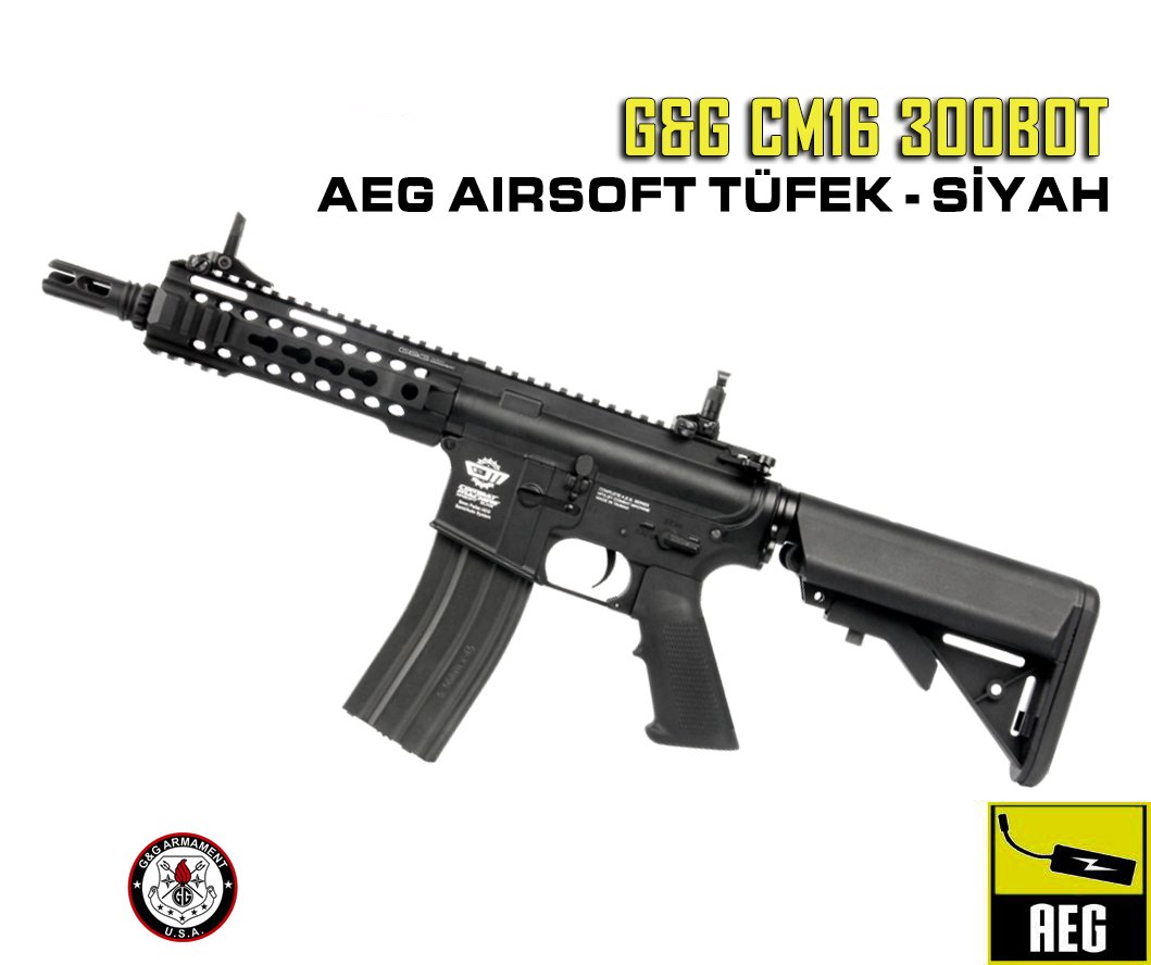 GG CM16 300BOT AEG AIRSOFT TÜFEK - Siyah