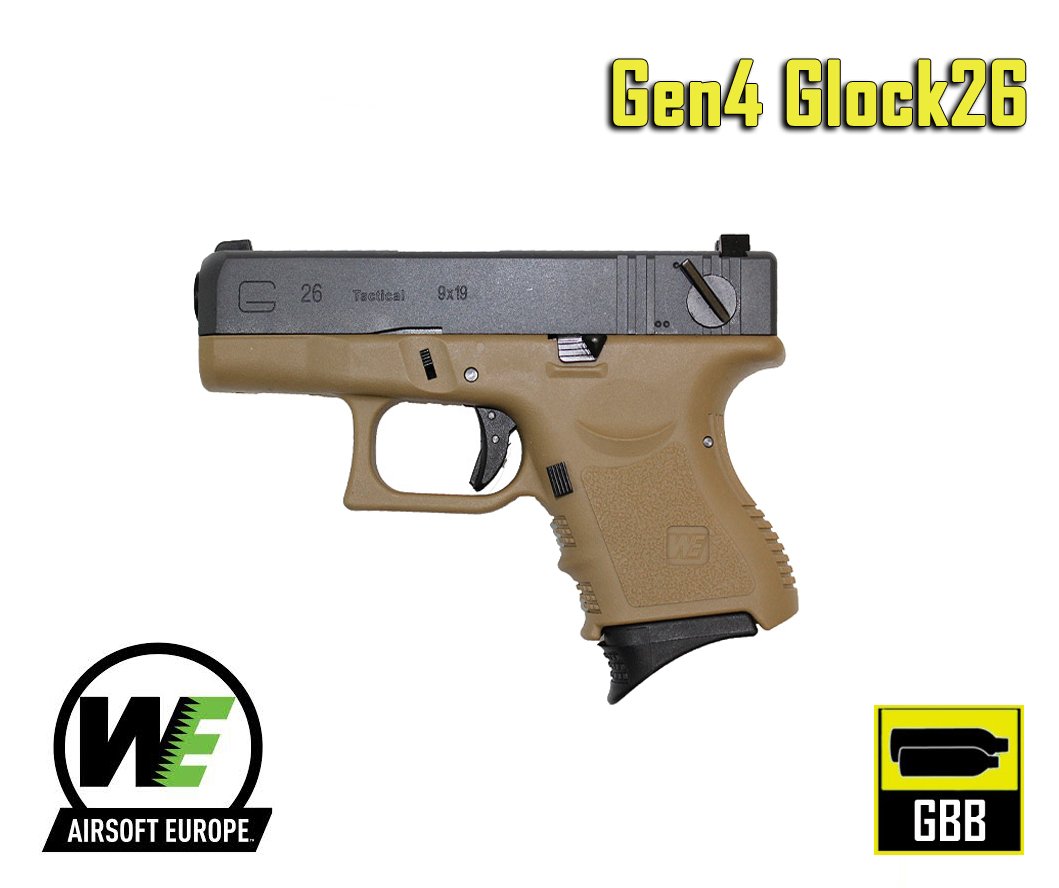 WE Glock G26 Tan Airsoft Tabanca