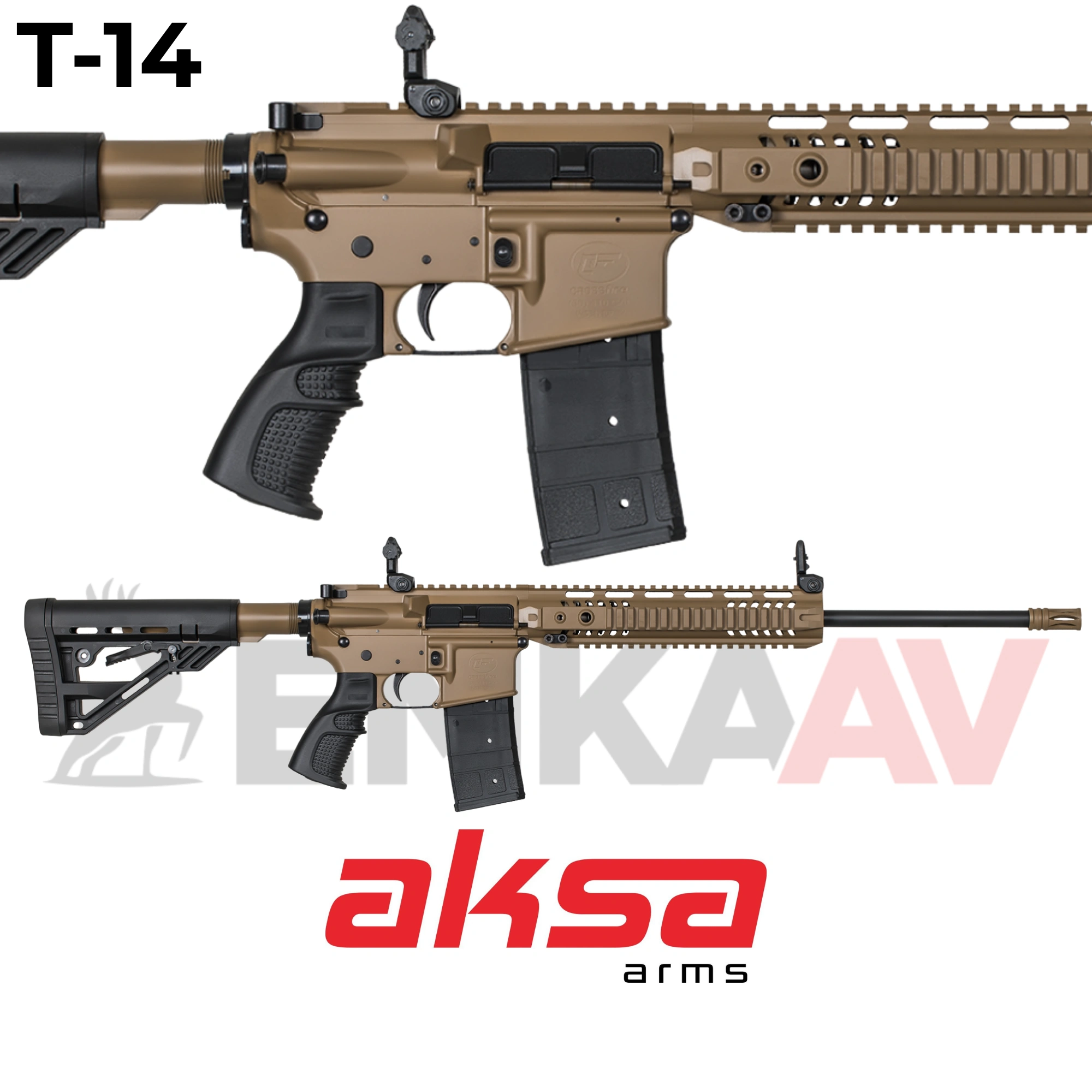 Aksa Crossfire T-14 FDE Çöl Uzun El Kundak 36 Kalibre Av Tüfeği