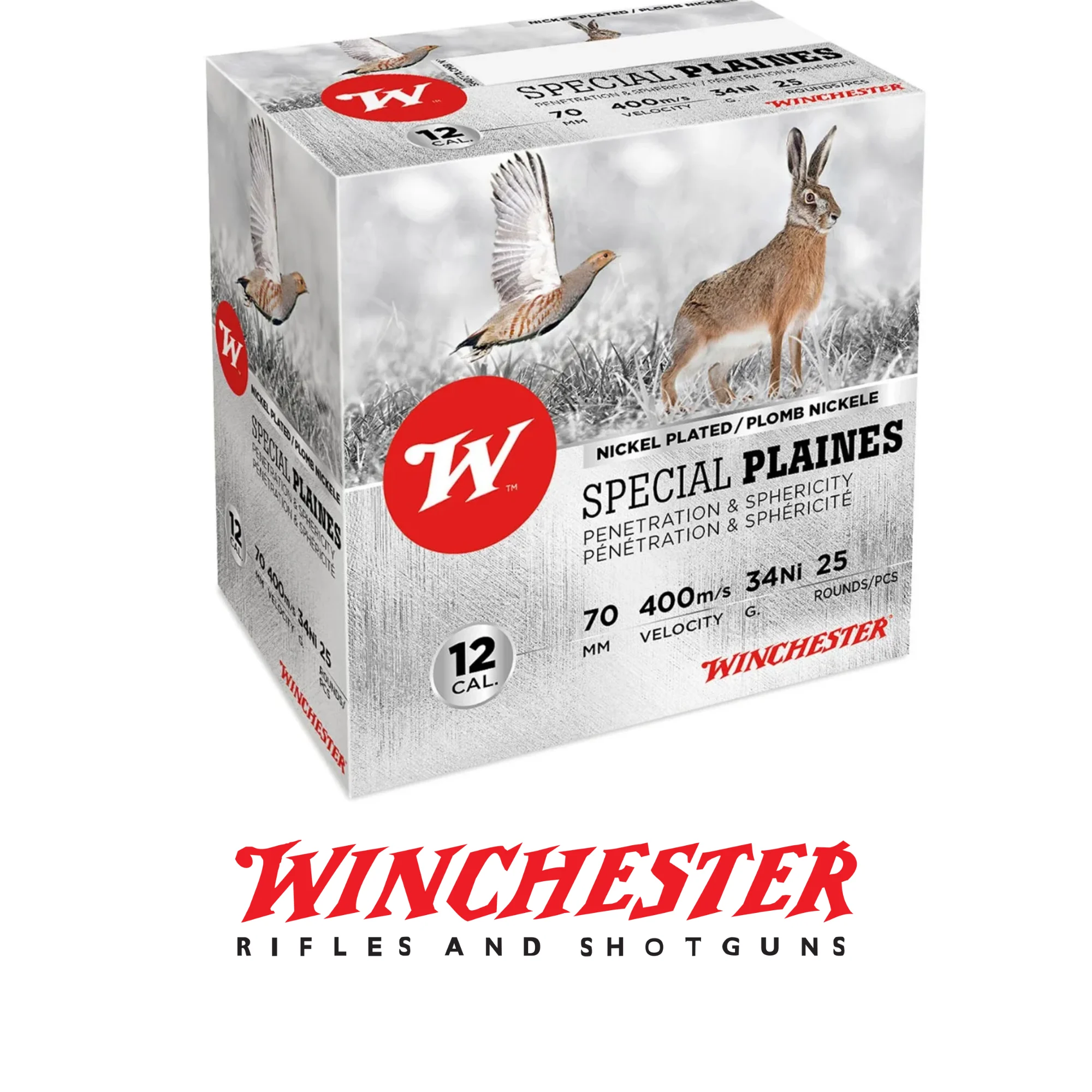 Winchester Italy Special Plaines Nickel 34 Gram 12 Kalibre Av Fişeği