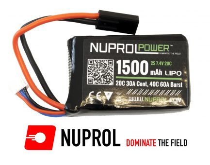 Nuprol LIPO PIL 7.4V 1500MAH 20C PEQ MICRO (8067)