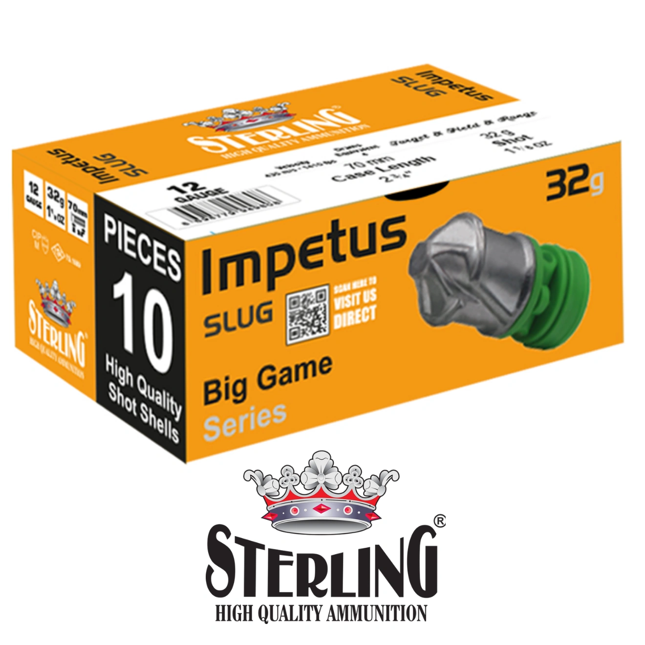 Sterling 12 Cal 32 GR Impetus Tek Kurşun Av Fişekleri