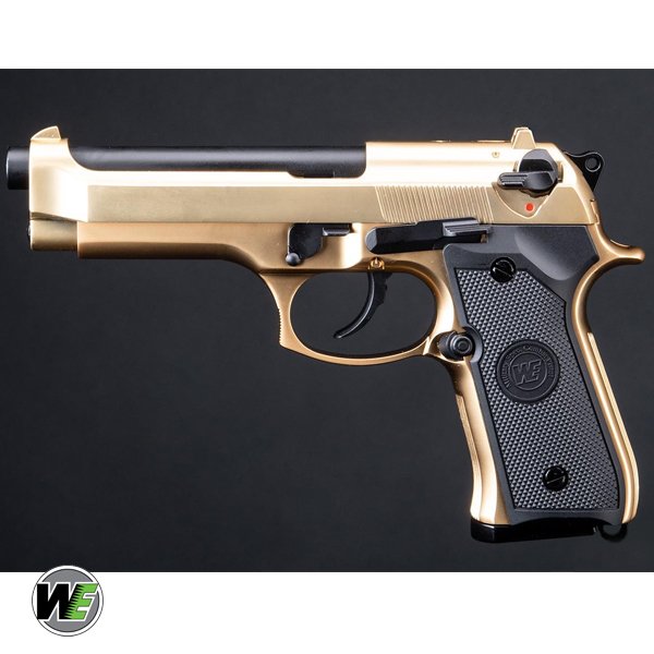 WE "Bling" Special Edition 24K Altın Kaplama M9 PTP GBB Airsoft Tabanca