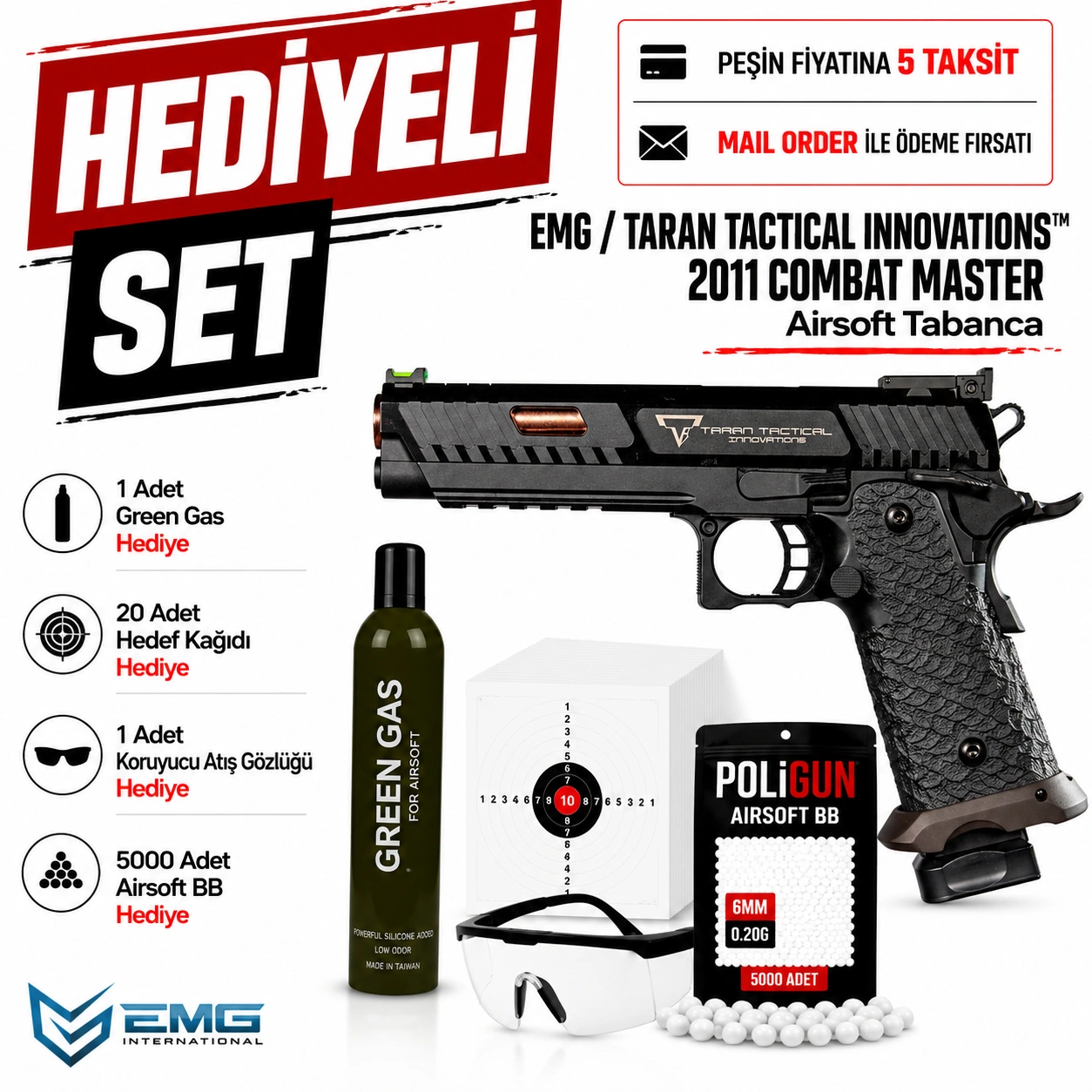 ブ*ー様 Combat Master 2011 トイガン コンチネンタルセット EMG / Taran Tactical Innovations™ 2011 Combat Master Airsoft