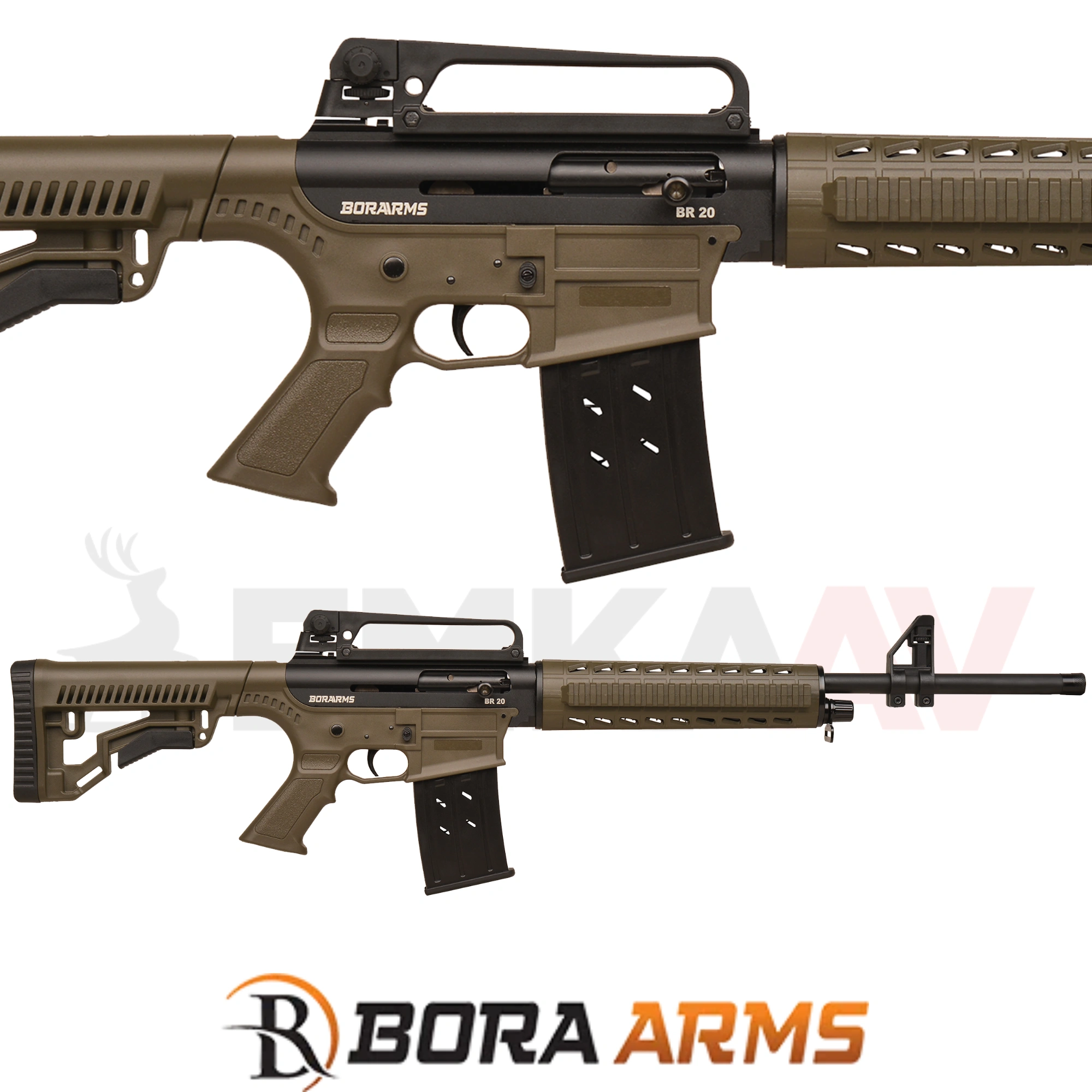 Bora Arms BR20 Plastik Yeşil Şarjörlü Av Tüfeği