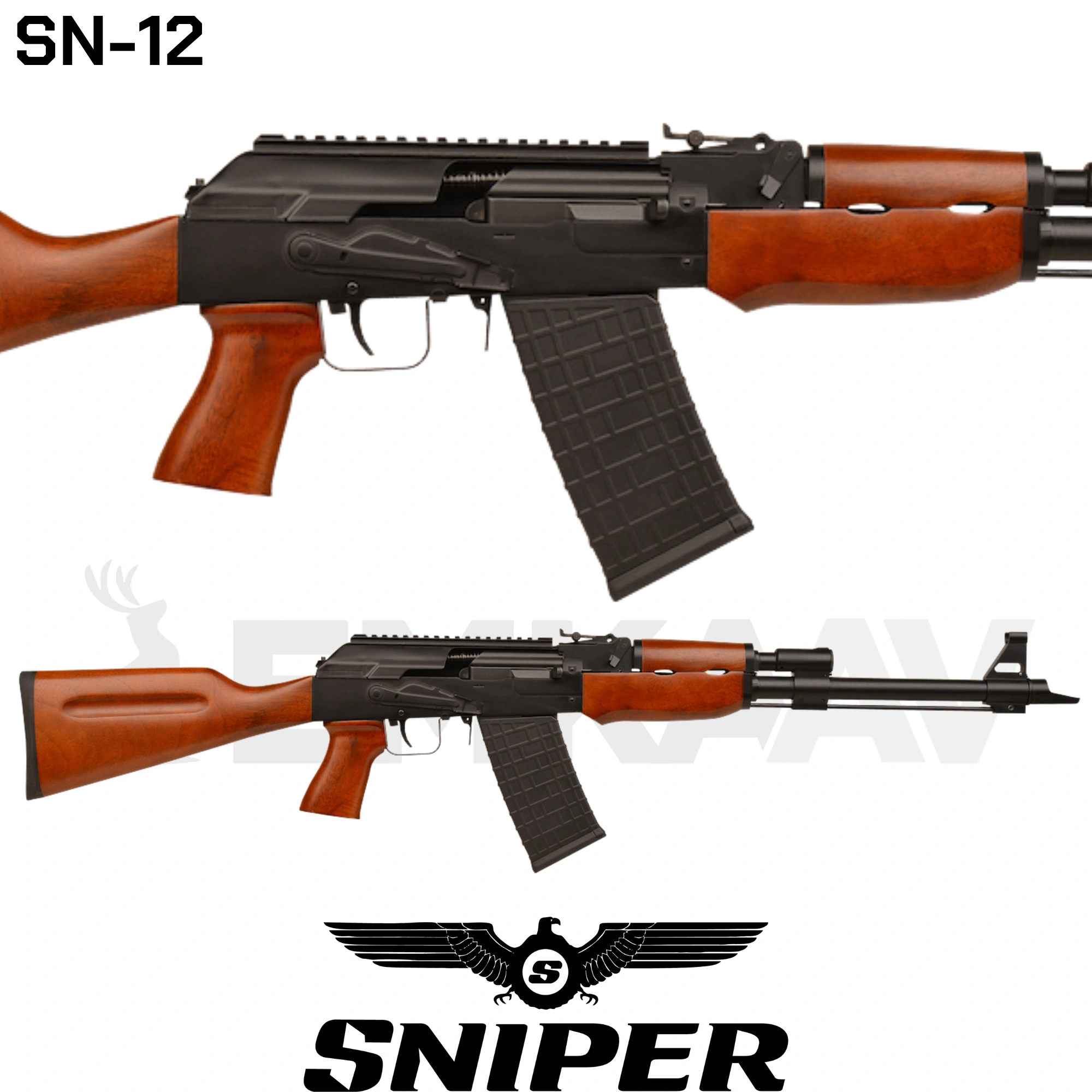 Sniper SN-12 Ahşap Şarjörlü Otomatik Av Tüfeği