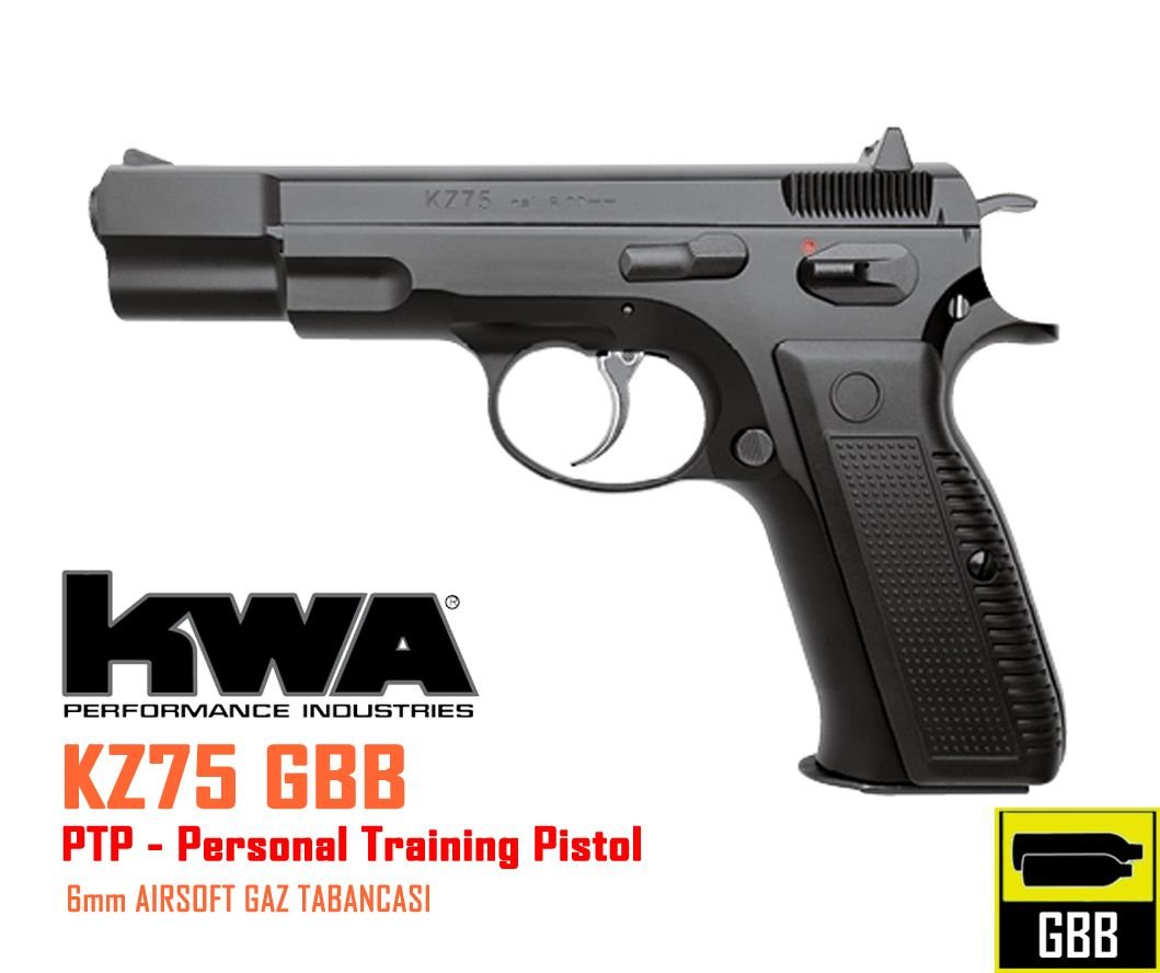 KWA KZ75 NS2 PTP Airsoft Tabanca (CZ75 MODEL)