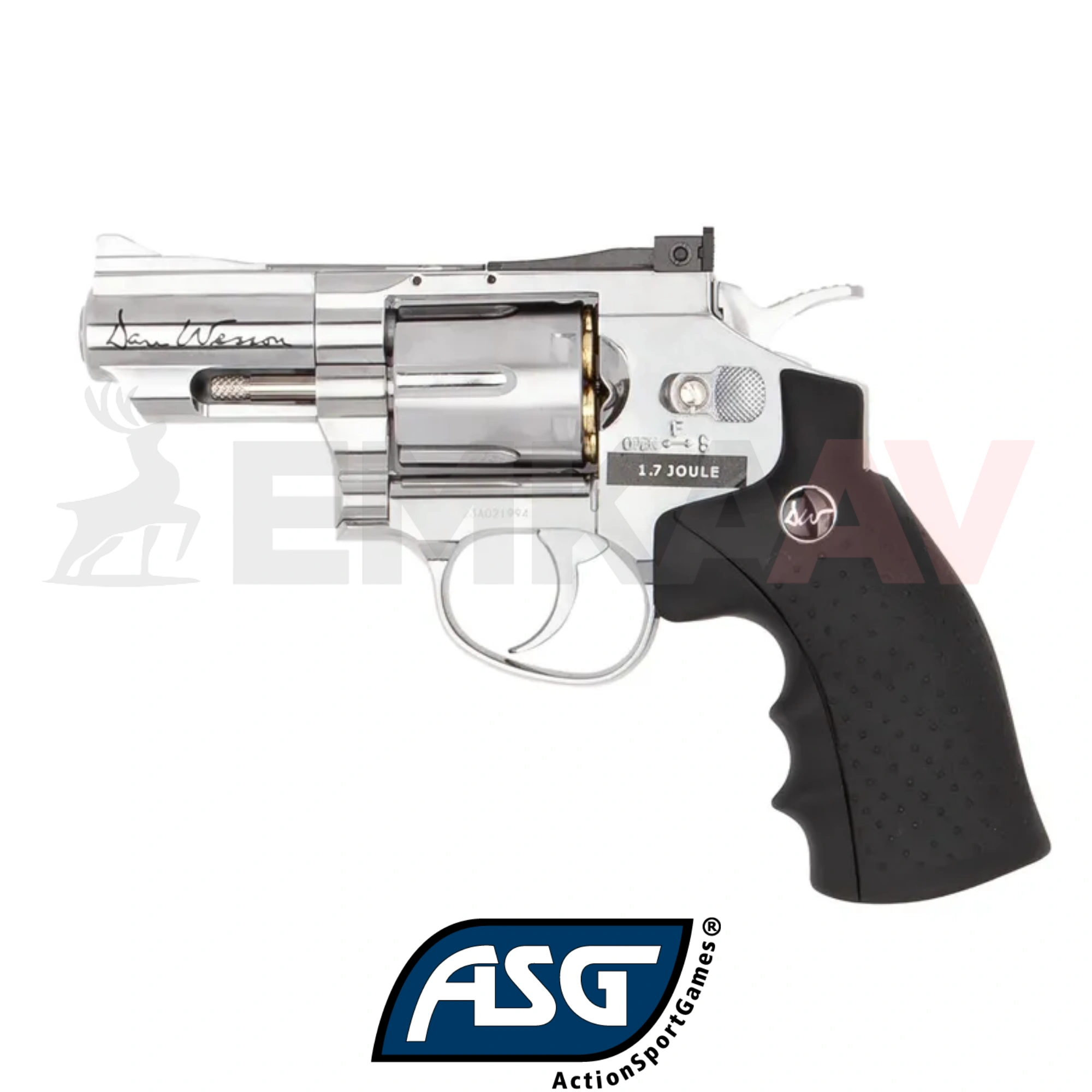 ASG Dan Wesson 2.5 İnç Parlak Krom Revolver Toplu Havalı Tabanca 17177