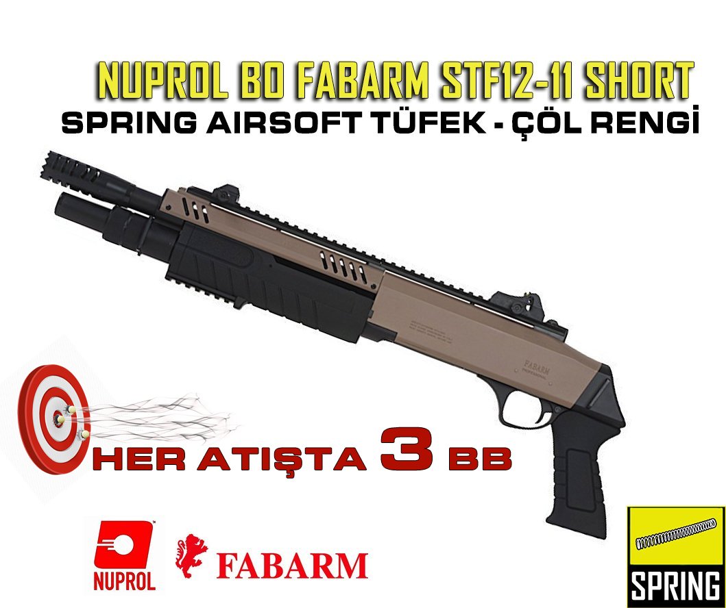 NUPROL BO FABARM STF12-11 SHORT YAYLI AIRSOFT TÜFEK - ÇÖL RENGİ