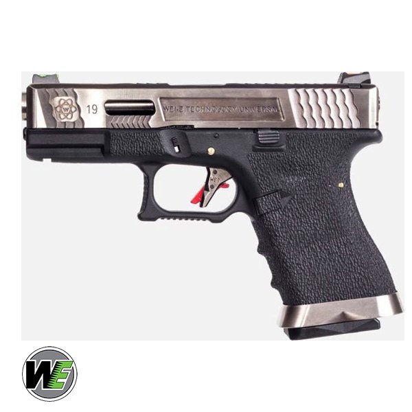 WE G19 T7 GBB AIRSOFT GLOCK TABANCA SV SLIDE / SV BARREL /  BK FRAME