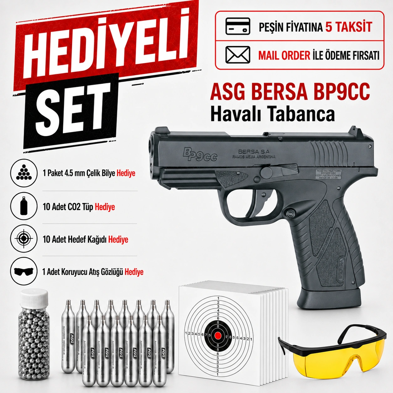 Asg Bersa BP9CC Havalı Tabanca 17300