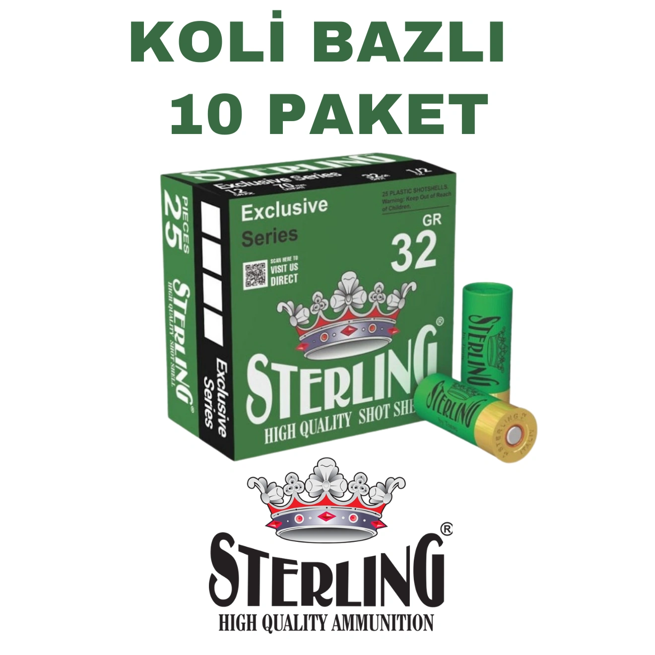 Sterling 12 Cal 32 Gr Saçma Koli Bazlı Av Fişekleri