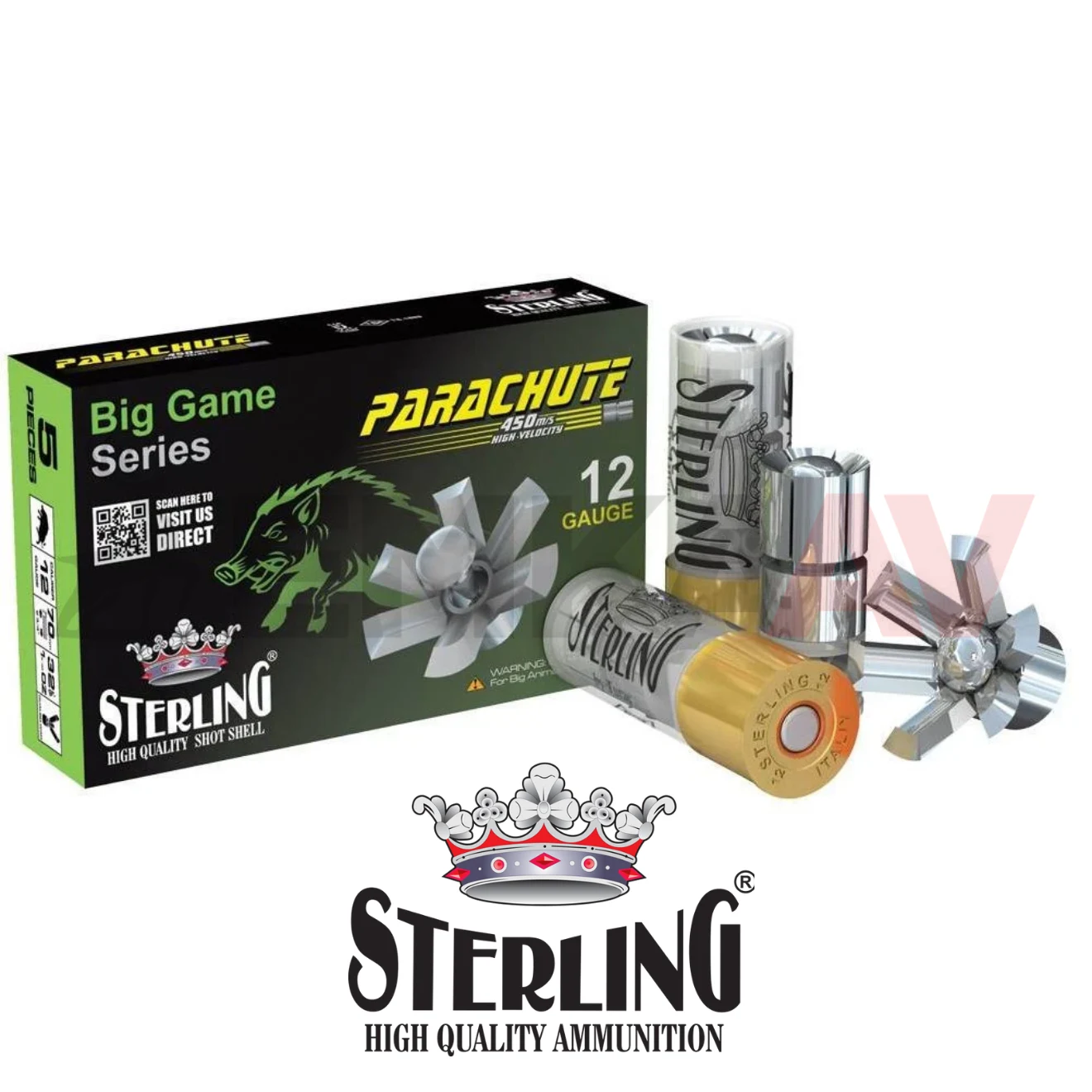 Sterling Parachute Slug Tek Kurşun 12 Kalibre Av Fişeği
