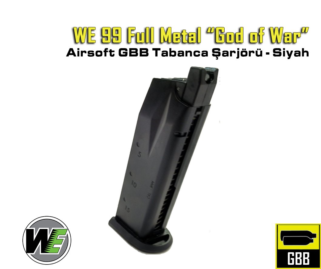 WE 99 Walther Airsoft Tabanca Şarjörü - Siyah