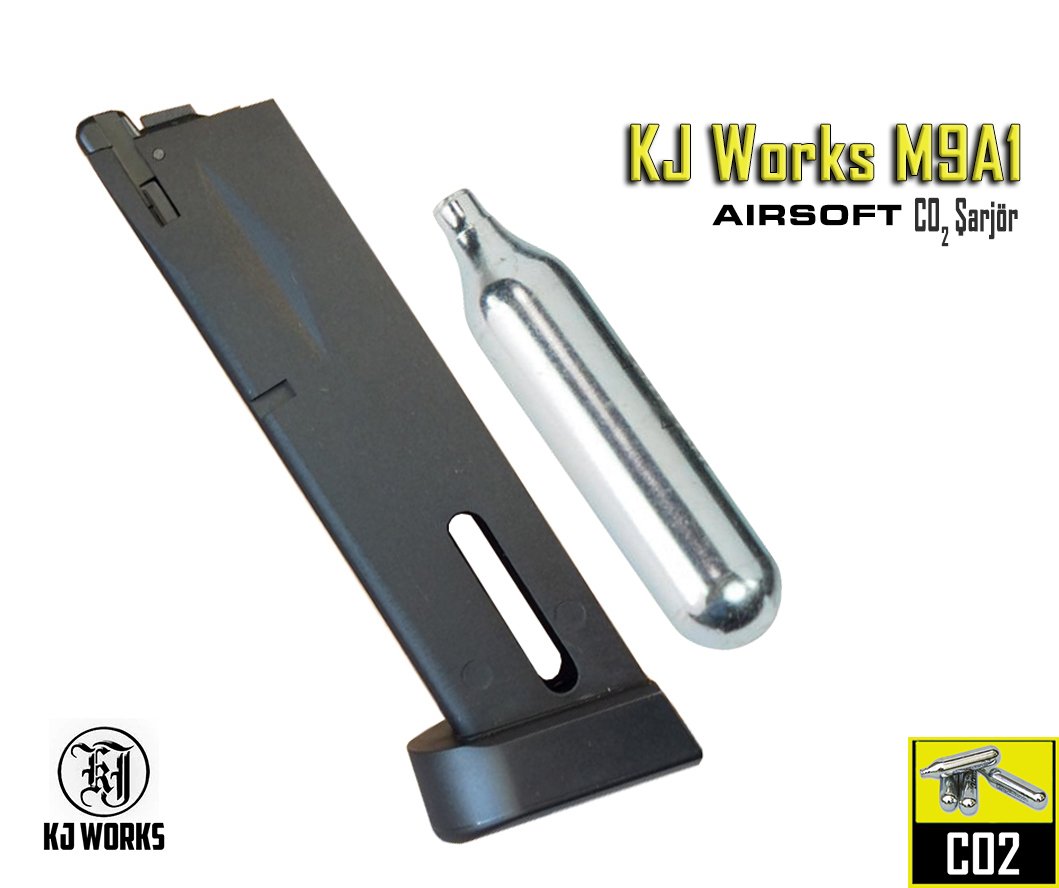 KJW M9A1 F92 Beretta CO2 Mag Şarjör