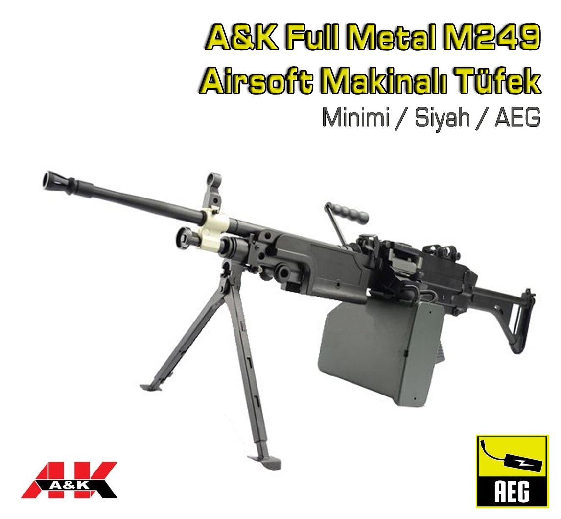M249 Minimi A&K Hafif Makinalı Airsoft Tüfek