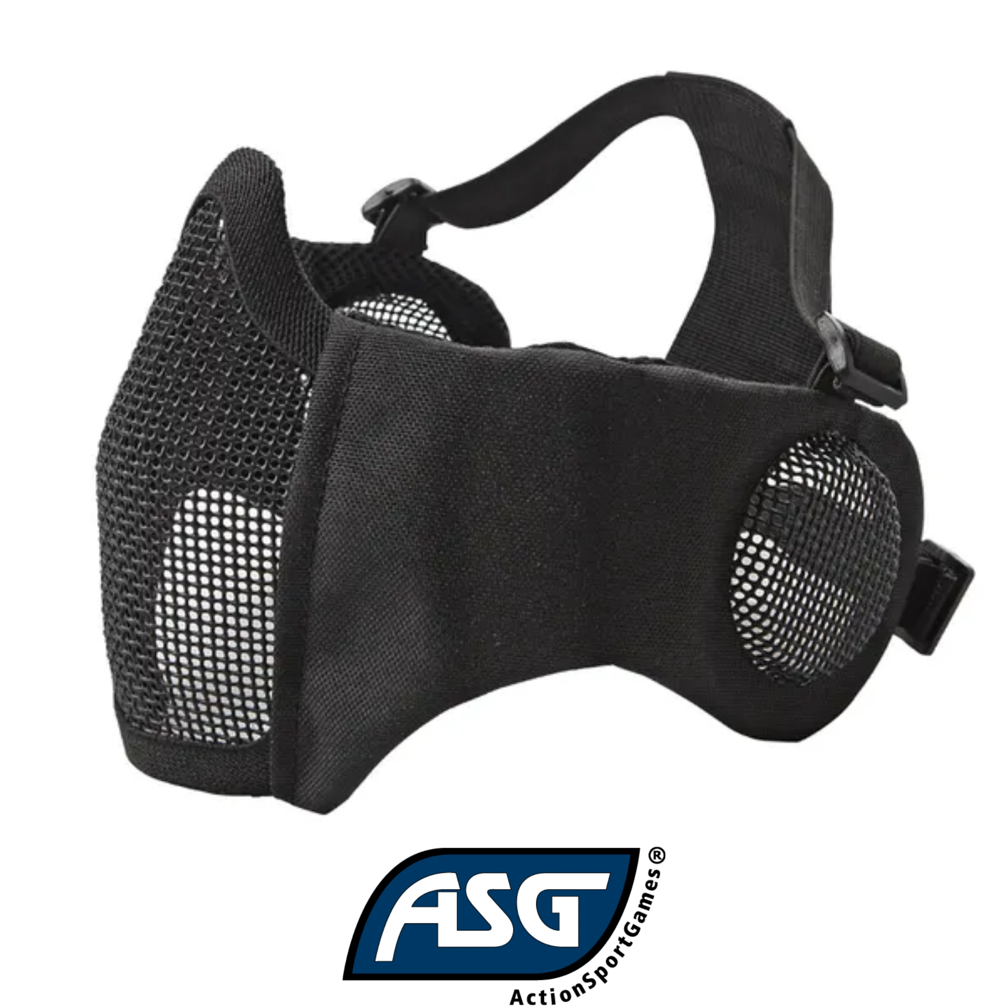 Asg Kulak ve Ağız Korumalı Airsoft Maske (Siyah)