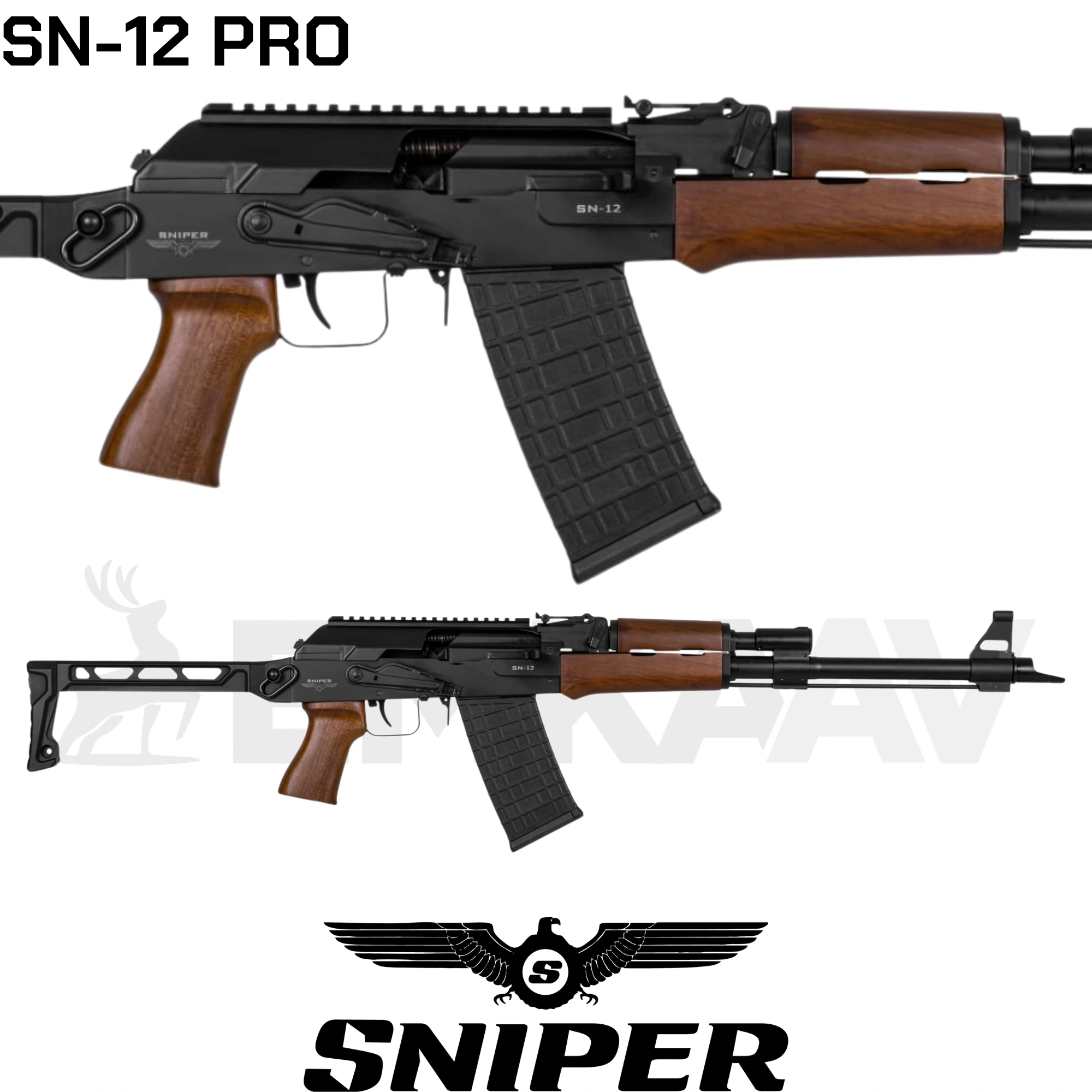 Sniper SN-12 Pro Ahşap Şarjörlü Av Tüfeği