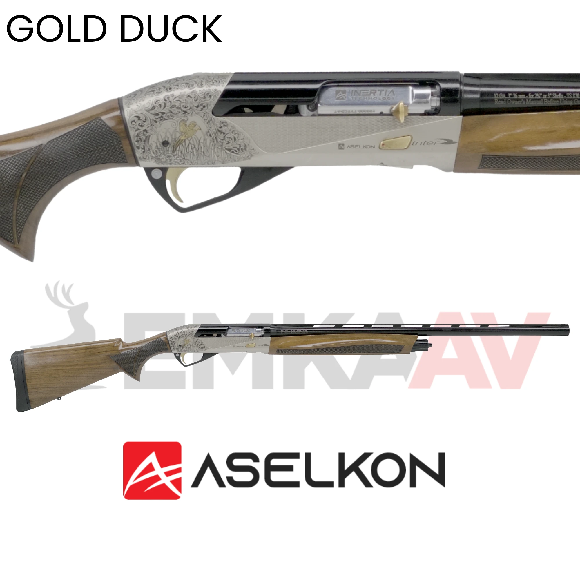 Aselkon Inter Gold Duck Gravürlü Av Tüfeği