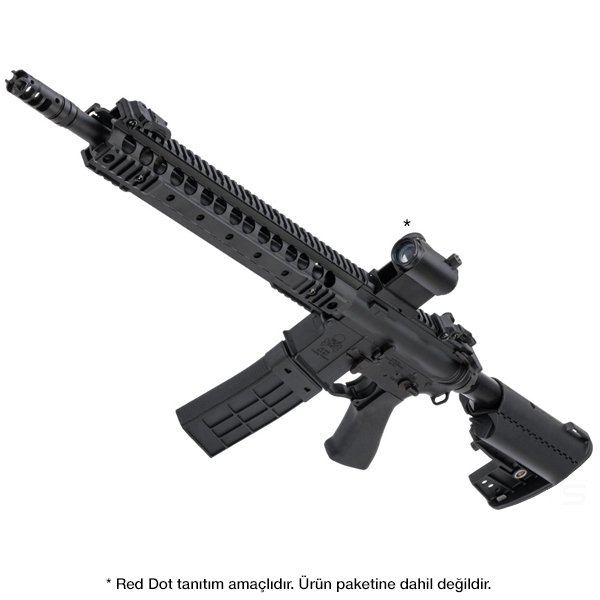 CYMA Sport 13" UX  Modüler Kundaklı Full Metal M4 AEG Airsoft Tüfek - Siyah