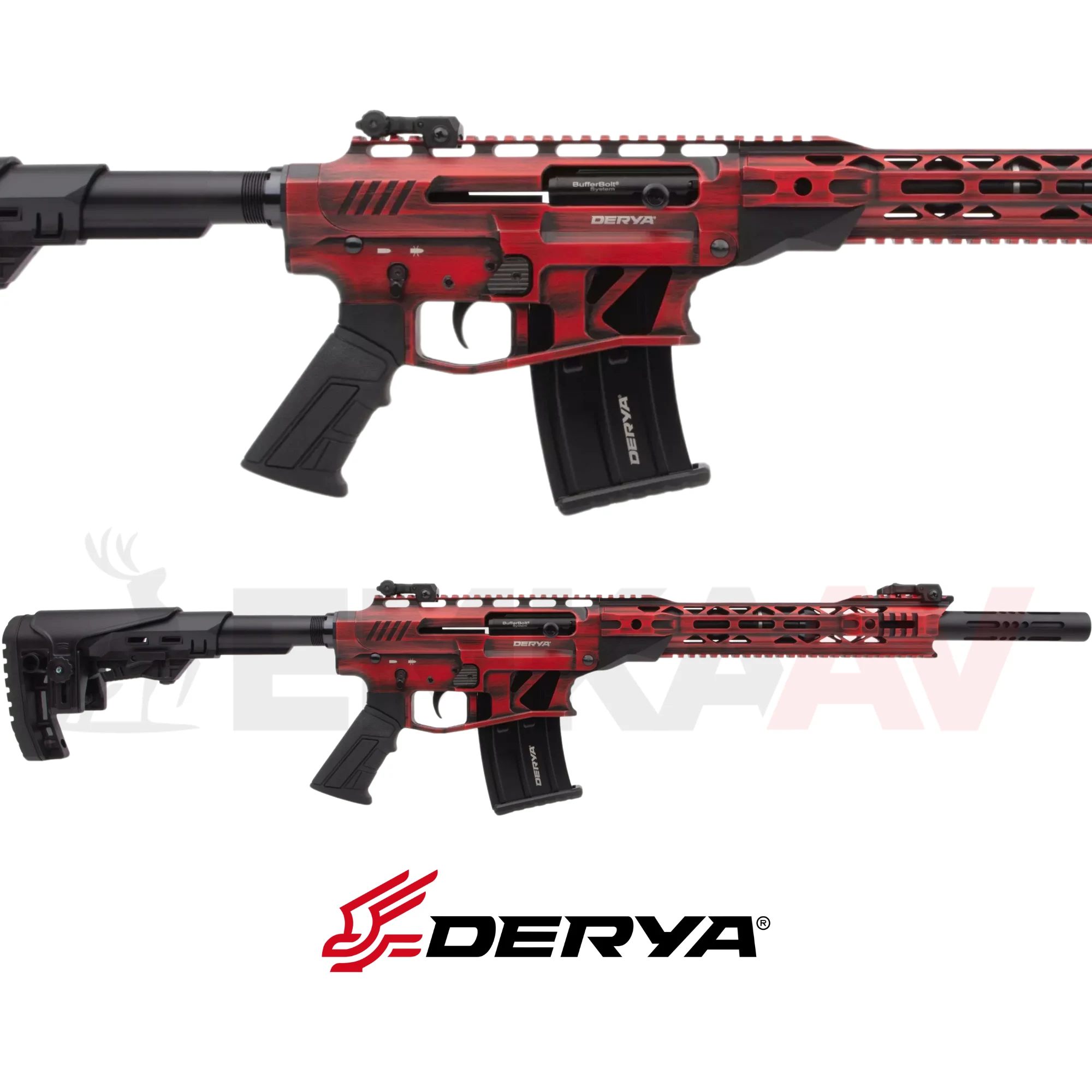 Derya MK-20 ES-204SE Kırmızı Eskitme 20 Kalibre Şarjörlü Av Tüfeği