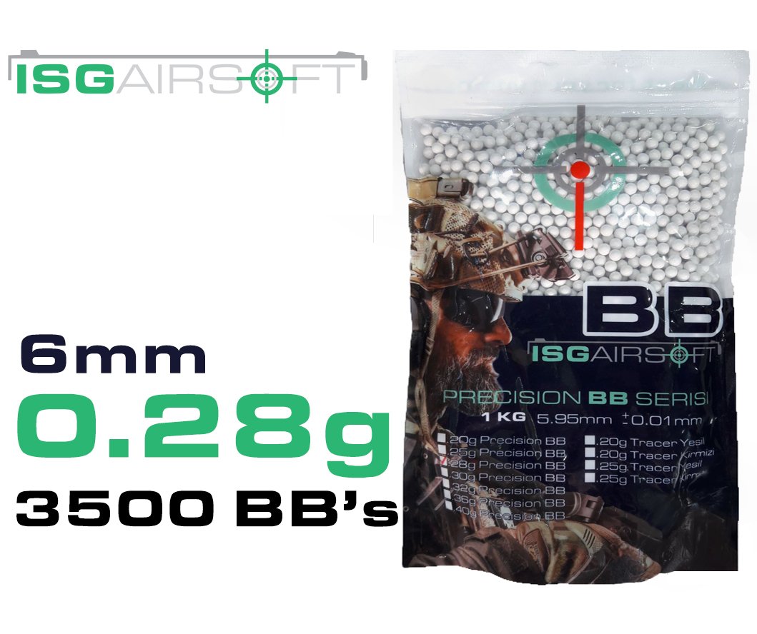 ISGairsoft  0.28g Airsoft BB 3500adet 1KG PAKET