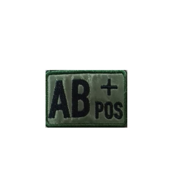 AB POZITIF KAN GRUBU PATCH - YEŞİL-SİYAH