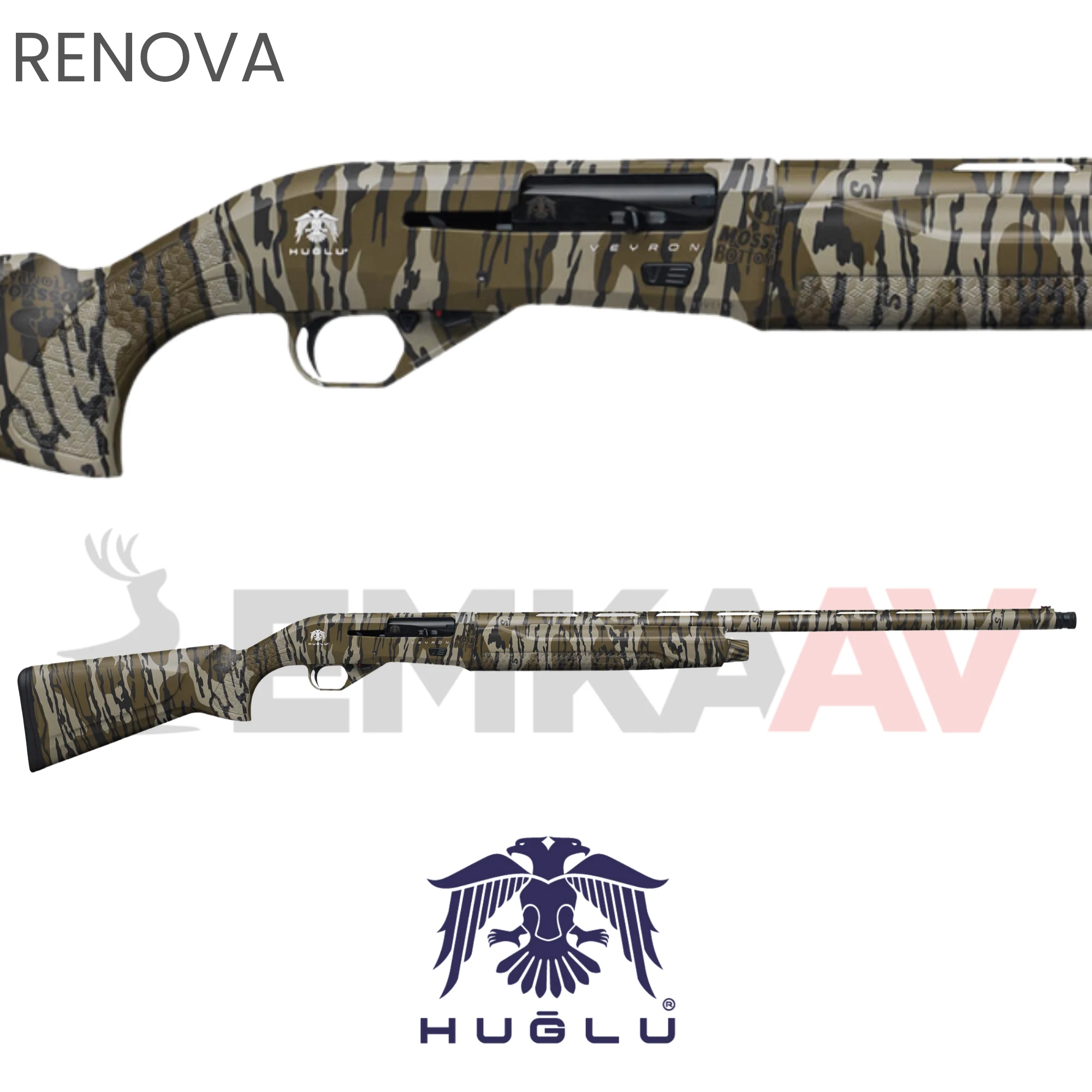 Huğlu Renova Camo Original Bottomland Yarı Otomatik Av Tüfeği