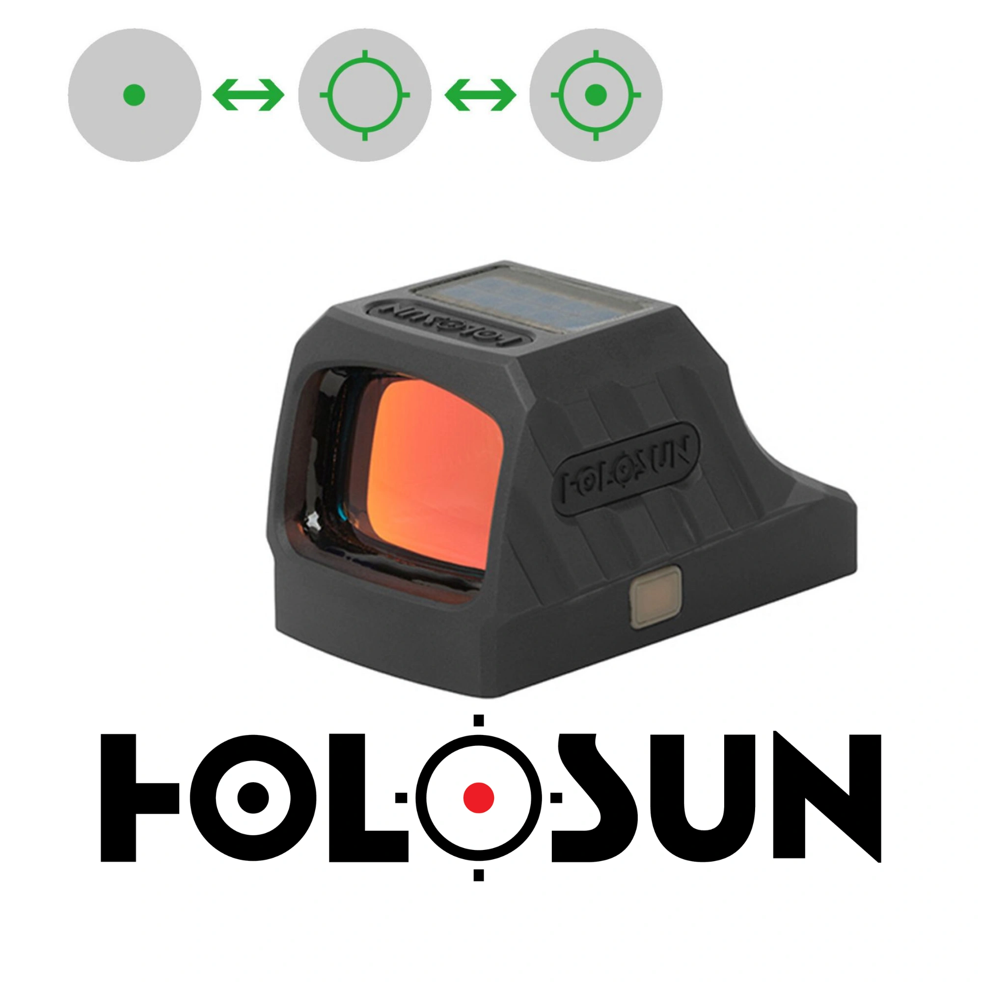 Holosun SCS-320 Solar Şarjlı Multi-Reticle Green Dot (2 MOA & 32 MOA Circle)