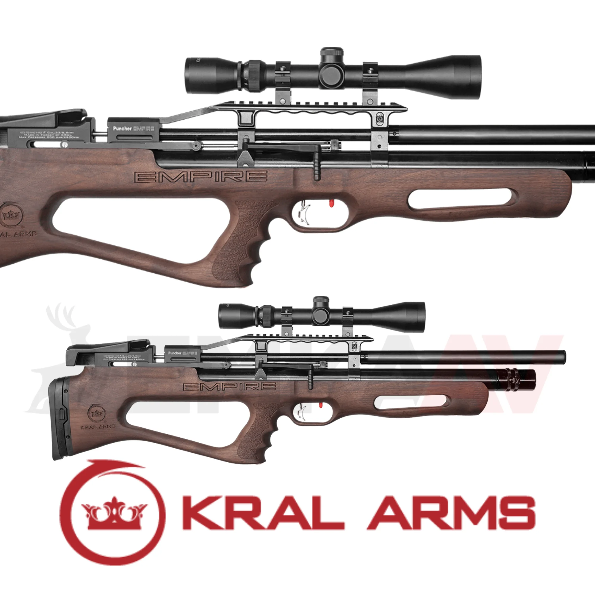 Kral Arms Puncher Empire Ağaç PCP Havalı Tüfek