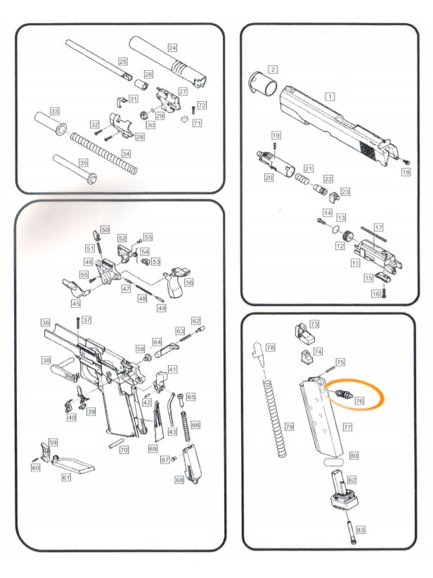 WE 1911 GBB Gas Output Valve / Gaz Çıkış Valfi Parça #76