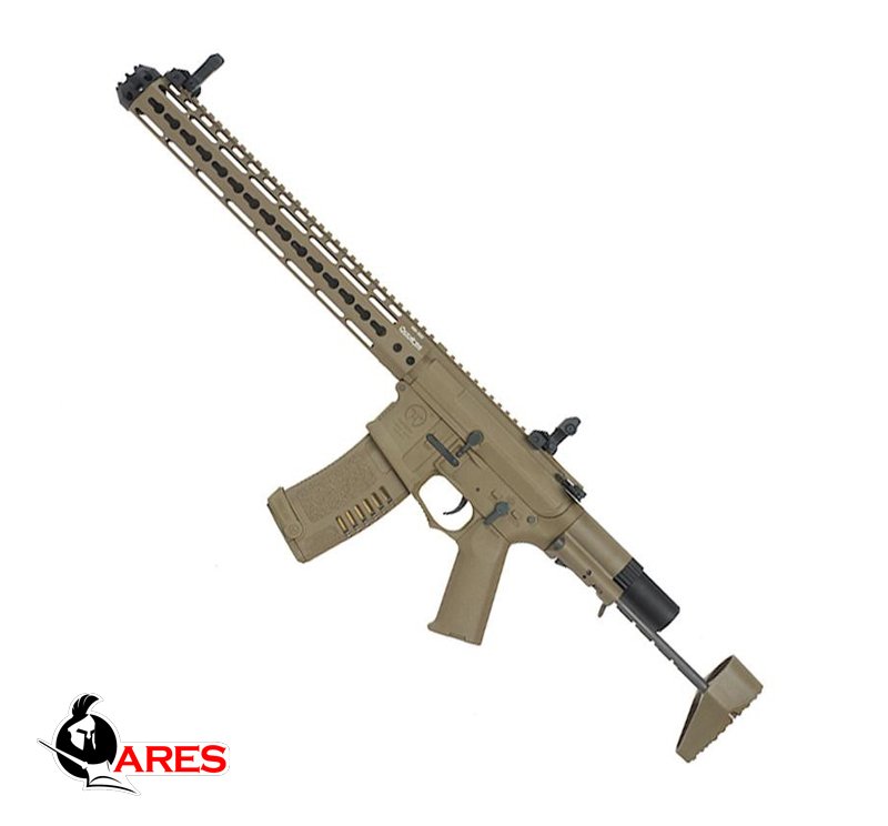 Ares AMOEBA 13.5" M4 "Keymod Handguard" AEG Airsoft Tüfek - Dark Earth