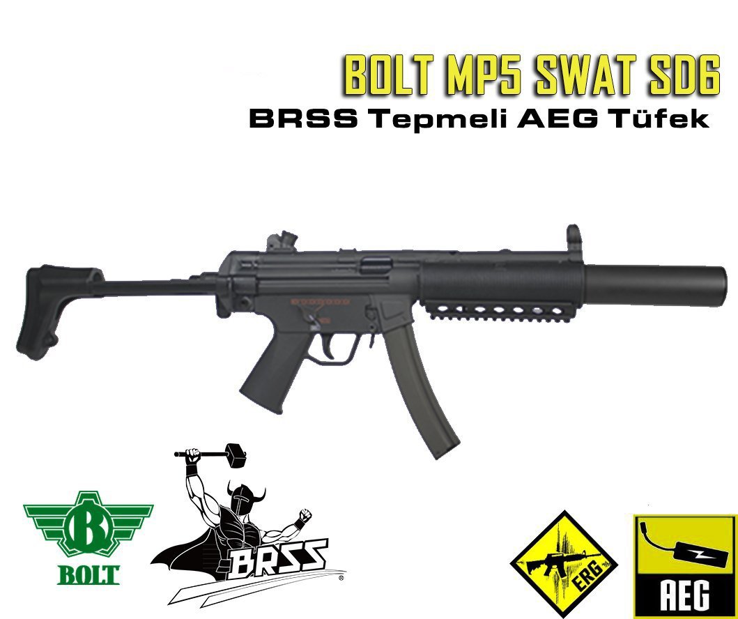 BOLT MP5 SWAT SD6 BRSS Güçlendirilmiş Tepme Sistemli AEG