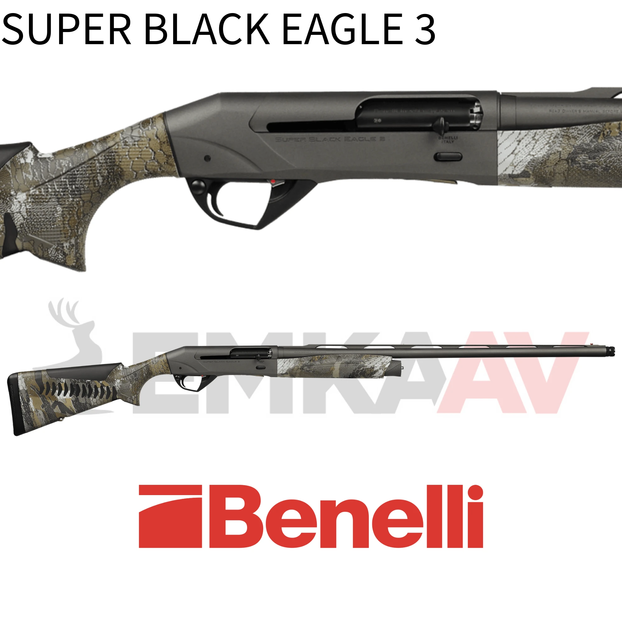 Benelli Super Black Eagle 3 Cerakote Tungsten Yarı Otomatik Av Tüfeği