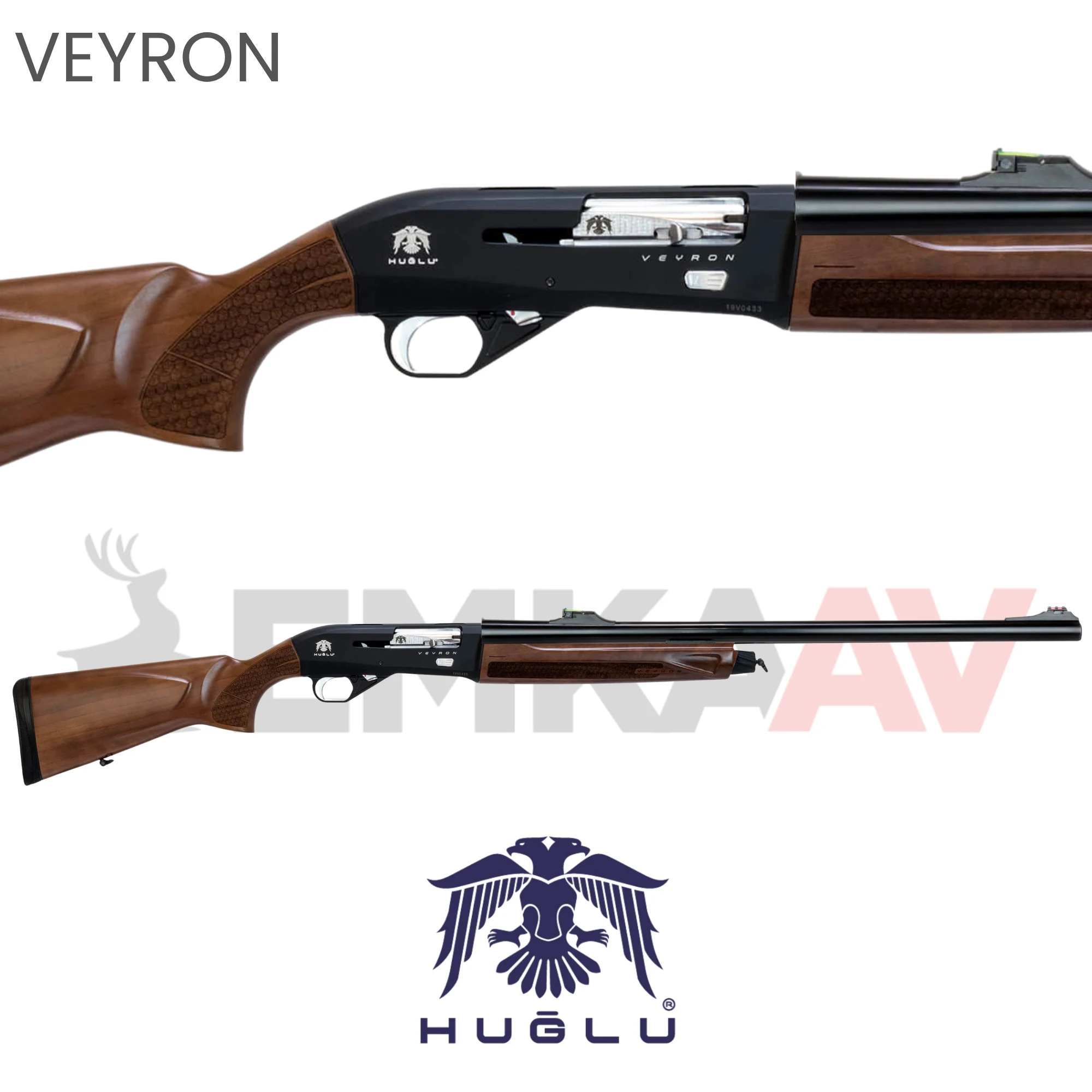 Huğlu Veyron Slug Ahşap Yarı Otomatik Av Tüfeği