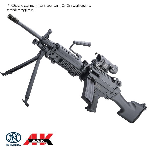 AK FN Lisanslı M249 "Featherweight" AEG Airsoft Makinalı Tüfek (Model: M249 E2 / <350 FPS)