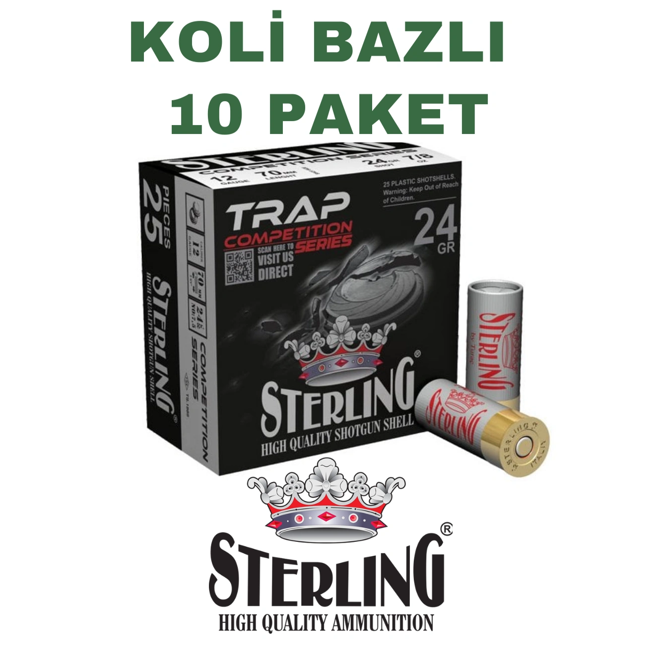 Sterling 24 Gr. No: 7,5 Trap - Koli Bazlı Av Fişeği