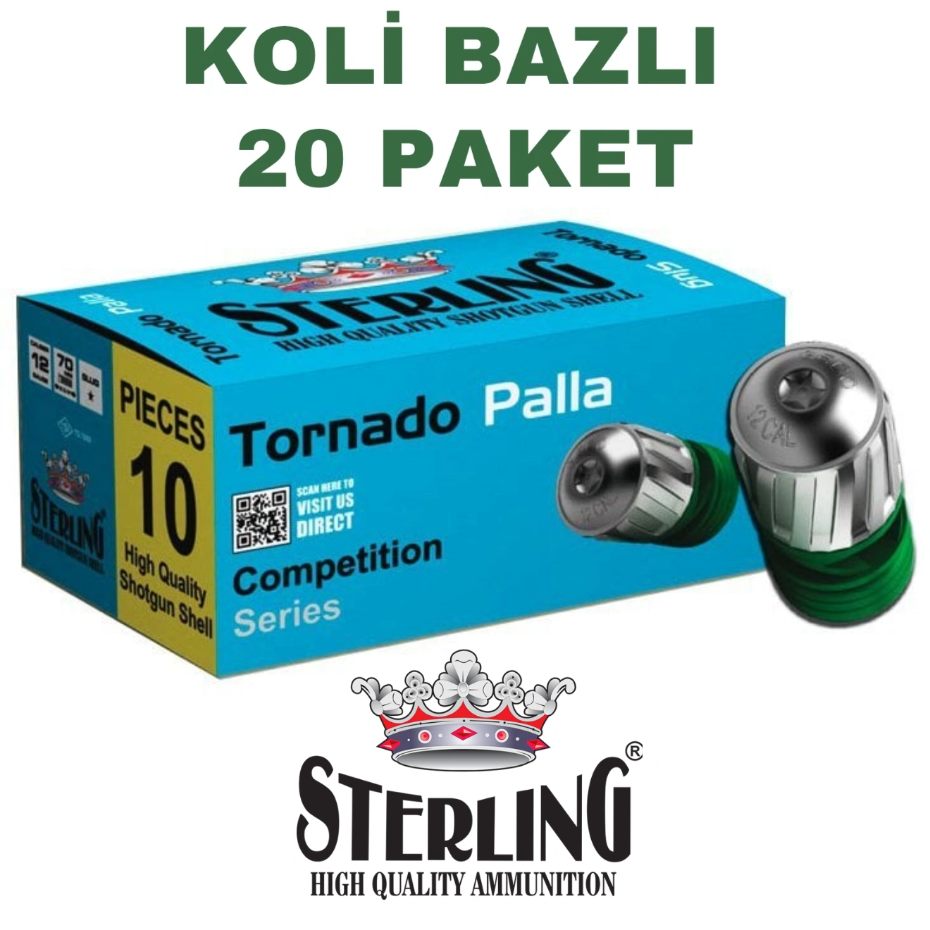 Sterling 12 Cal Tornado 28 Gr Tek Kurşun Koli Bazlı Av Fişekleri